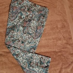 Talbots Paisley Crop Pants- 8 PETITE